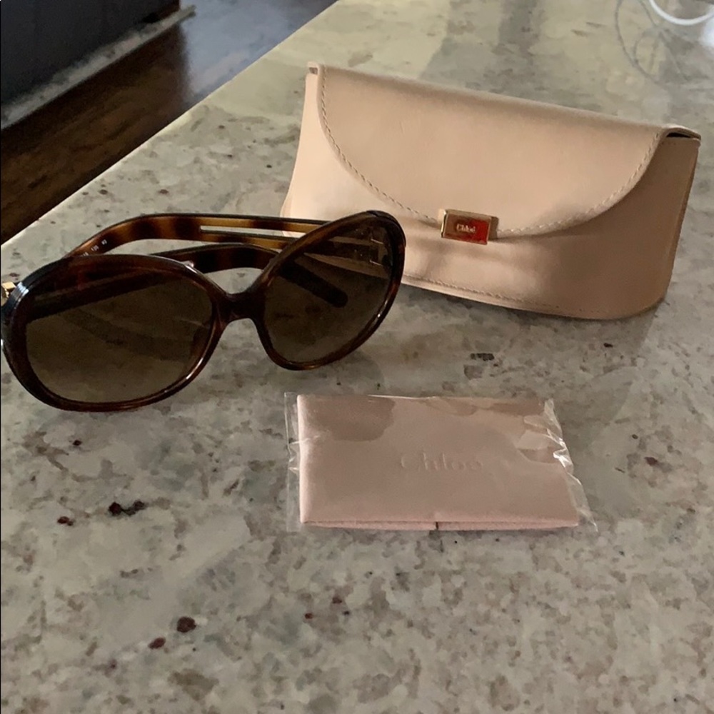 Chloe sunglasses with case and cloth!